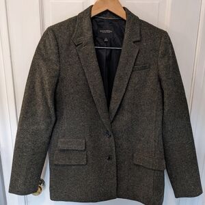 Banana Republic Women's Army Green Tweed Blazer